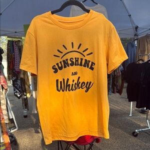 Sunshine and Whiskey Yellow T-Shirt